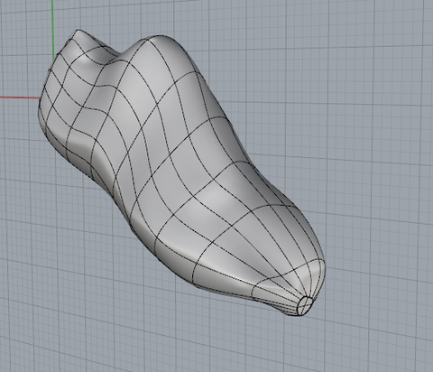 3. Smooth surface model in Rhino.